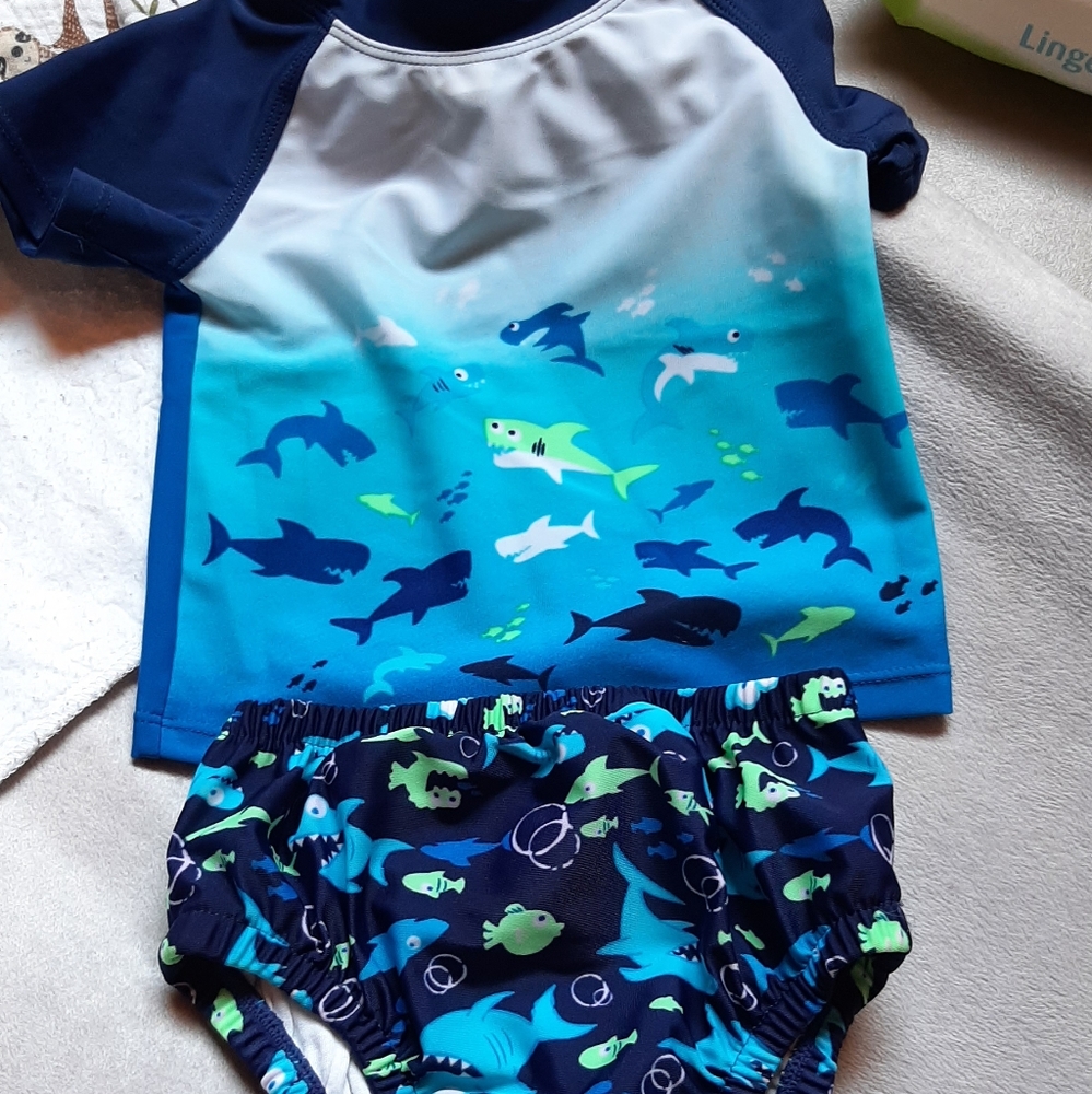 *SOLD* Baby swim diaper and shirt
